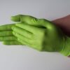Rękawiczki nitrylowe zielone.