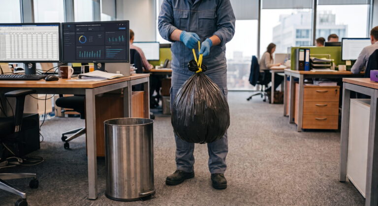 Mocne worki na śmieci do gabinetu 60L.